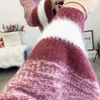 Höst och vinterrock Batskjorta Koreansk Cape Loose Stor Storlek Kvinnlig Sweater Shawl Fringed Pullover Long 210427