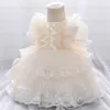 Lolita Baby Girls Lace Tutu Klänning För Toddler Prinsessan Första Födelsedag Girl Lovley Kids Kläder 210529