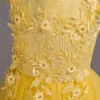4-15 Yıl Çocuklar Kızlar Için Düğün Tül Dantel Uzun Kız Elbise Zarif Prenses Parti Pageant Örgün Kıyafeti Genç Çocuklar Için Q0716