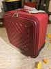 famous Designer Luggage set quality leather Suitcase bag,Universal wheels Carry-Ons,Grid pattern Carrier drag box horiz Fashion valise trunk patent floral square
