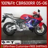 OEM-Verkleidungen für HONDA CBR600F5 CBR 600 RR F5 CC 2005 2006 Karosserie 72No.149 CBR 600F5 600CC 600RR 05-06 CBR-600 CBR600 RR CBR600RR 05 06 Spritzguss Karosserie blau rot schwarz