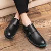 Mens Monk Strap Shoes Large Size Round Toe Black Formal Dress Italian Gentleman Groom Wedding Business Male Leather 2021