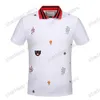 21SS Herren Polos Top Qualität Sommer Baumwolle T-Shirts T-Shirt Tigerkopf Stickerei Straßen Kurzarm Schwarz Weiß