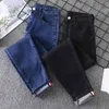 Autumn Cuffs Stretch Women's Jeans High Waist Denim Female Elastic Plus Size Trousers Korean Style Mujer Harem Pants Black 5XL 210322