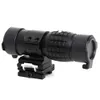 Taktisk Airsoft 3x Förstoringsgiltighet Fokus Justerbar med Lens Cap Flip-up Picatinny Rail Mount för holografisk Aimpoint Red Dot Sight Scope.