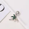 Braccialetto di fascino Pandora adatto Charms in argento europeo Perline Ciondolo di palma da cocco Catena di serpente fai-da-te per gioielli da collana a braccialetto da donna