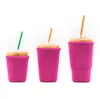 Annan drinkvara 5 färger återanvändbar iced kaffehylsa isolator koppar ärmar 30oz 20oz 16oz för kalla drycker drycker Neopren kopp hållare kåpan sn4014