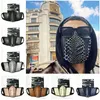 Unisex designer ansikte mask struts hud dammsäker anti-dimma s män kvinnor pu läder mode mun täcke utomhus fest 18 färger 7qcp