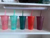 Starbucks 인어 여신 24oz / 710ml 텀블러 냉간 변화 짚 꿈 휴대용 재사용 가능한 환경 플라스틱 반짝이 컵