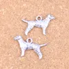 92 sztuk Antique Srebrny Brąz Plated Double Dog Charms Wisiorek DIY Naszyjnik Bransoletka Ustalenia Bransoletka 23 * 15mm