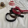 Súper Hada, diademas largas para mujer, serpentinas, aro para el pelo con lazo, diademas onduladas elásticas, accesorios para el cabello Retro para mujer color café negro