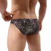 Underpants 2PCS/Set Sexy Mens Underwear Leopard Print Briefs Big Penis Breathable Cuecas Slip Homme Panties Pouch Lingerie