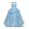 Flickans klänningar Kid Party frock formell slitage spädbarn vestido tutu för flickor födelsedagsklänning 5 6 7 8 9 10 11 12 13 14 år gammal flicka