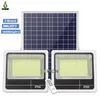 Luz de inundación solar LED Lámparas de pared de doble cabeza 60W 90W 160W 200W 280W 350W Focos impermeables al aire libre para Courtyard Garden Street con control remoto