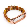 Bracelet de bijoux en Agate pour Xiaomi Mi Band 3 4, cadeau pour femme, Miband 5 6, luxe, perles rondes, accessoires intelligents remplaçables