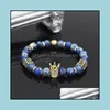 Beaded, Strands Bracelets Jewelry Gold Cz Hexagon Crown Bracelet Beads For Women Pseira Mascina Feminina Erkek Bileklik Hombre Bangles Drop