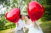 Partydekoration 20 Stück 75 cm großer rosa roter Herz-Riesenballon für Hochzeit Valentinstag Folie Helium aufblasbar1