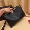 Fashion Handbags Men Black Clutch Bags Luxurys Designers Handbag High Quality Handbags Leather Artwork Purse Wallet Coin Holder257v