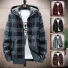 Jacket Pull Men S Manteau Homme Coréen Coréen Coréen Peluche Épaissie Fermeture à glissière tricotée au chaud 211126