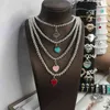 tiff necklace 925 silver pendant necklaces female jewelry exquisite craftsmanship with official classic blue heart wholesale Luxury H1115