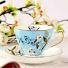 Porcelain Fashion British Bone China Tazza e piattino Set da tè con fiori in ceramica Articoli per il caffè per la casa Articoli per il tè Articoli per bevande