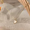 Collier avec pendentif en forme de cœur pour femmes, opale brillante coréenne, chaîne de clavicule en Zircon, ras du cou, bijoux, cadeau d'anniversaire pour fête de mariage