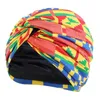 Czapki czapki z czapką modne druk nocna pielęgnacja fryzury Faux Silk Podszewka Sleep Bonnet Hat Chemioterapia Turban4060208