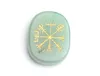 1 Stück kleiner natürlicher Chakra-Lapis-Amethyst-Quarz mit graviertem Kristall, Reiki-Heilung, Wikinger-Rune, Vegvisir-Talsman-Symbol