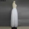 White Tulle Mesh Pleated Skirts Casual Women Elastic High Waist Cute Junior Girls Fashion Party Jupe Solid Long 210527