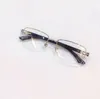 Monture de lunettes en bois à demi-jante Lunettes en bois à jante optique en or 54mm Sonnenbrille gafas de sol Lunettes de soleil à la mode pour hommes Cadres 0288o avec boîte