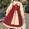 Japan marine kraag jurk vrouwelijke preppy stijl klein meisje verse Kawaii zoete Lolita lange rok ss mooie vrouwen streetwear 210526