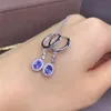 Mdina صغيرة ورائعة، أقراط تنزانيت الطبيعية، رخيصة، محلات الأحجار الكريمة الطبيعية 925Earrings ق