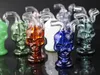 7cm Mini Skull Bong in vetro Bruciatore a nafta Tubi Shisha Narghilè Dab Rig Fumo Pipa ad acqua Filtro Beaker Gorgogliatore