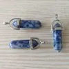 Fashion Charm Natural Stone Sodalite Hängsmycke Halsband 50st Pillar Pendants för att göra smycken