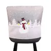 Stoelhoezen 1pc Kerst Dining Room Gedrukt slipcovers Xmas Arm Coversing Santa Snow Man Holiday Cover