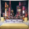 Arazzi Città giapponese Wall Hanging Street Scene Vista del paesaggio urbano per la camera da letto Estetica di Ho Me Lili Tapestry Living Room Decor
