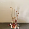 Metalen kandelaars kandelaars acryl bruiloft tafel centerpieces bloem standhouder Candelabrum voor home decor