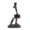Le voyageur Bronze Statue Sculpture abstraite célèbre voyage moderne homme mâle en laiton Figurine à collectionner Vintage Art décor à la maison 2108057799