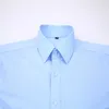 Hoge kwaliteit klassieke stijl bamboe vezel mannen jurk shirt effen kleur heren sociale shirts kantoor slijtage eenvoudige zorg (reguliere pasvorm) 210708