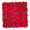 8x8ft toppkvalitet Creative 3D Flower Wall gjord med tyg rullade upp konstgjorda blommor arrangemang bröllop bakgrund dekoration288z