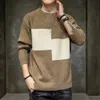 Hommes Pull Casual Motif Tricot Pull Hommes Mode Pull Mince Pull O-cou Pulls Mâle Tops Pull Mode Vêtements Homme Y0907