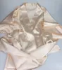 Kvinnors Sleepwear Fung Vanliga Satin Robes Rosa Champagne Silver Kimono Badrock Enkelhet Pajamas Bröllopsfest kort S-XXL