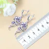 Natural Purple Crystal Perfect Wedding Costume 6-Color Jewelry Sets For Women Earrings/Pendant/Necklace/Ring/Bracelet H1022