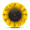 yellow wall clocks