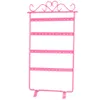 4 Layers 48 Holes Metal Jewelry Display Shelf Earring Storage Rack Jewelry Organizer Square Type Home Storage Accessories 210705