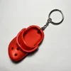 3D Mini 7.5cm EVA Beach Hole Little Croc Shoe Keychain Bag Accessories Decoration Keyring Car Handbag Key Chain Charms