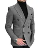 Costume pour hommes une pièce revers double boutonnage laine formelle veste d'affaires bal smokings à motifs blazer pour les garçons d'honneur de mariage x0909