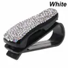 Mode Solglasögon Ramar Rhinestone Dekoration Glasögon Clip Sun Visor Bracket Portable Eyeglasses Holder Bil Inredning Tillbehör