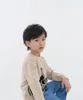 Moda Meninos Pulôver Bonito O-pescoço de Manga Longa Tops para Kids Chathes Outono Camisola de Inverno Menina Jumper Roupas