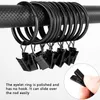 black curtain rings with hooks